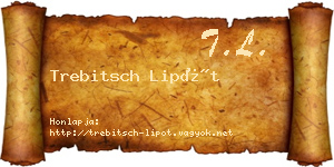Trebitsch Lipót névjegykártya